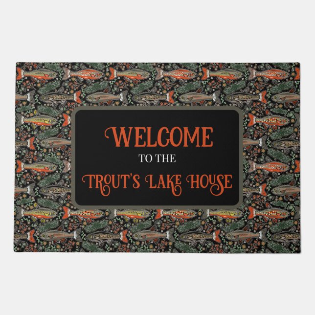 Fishing Freshwater Fish Stylish Design Lake Living Doormat (Front)
