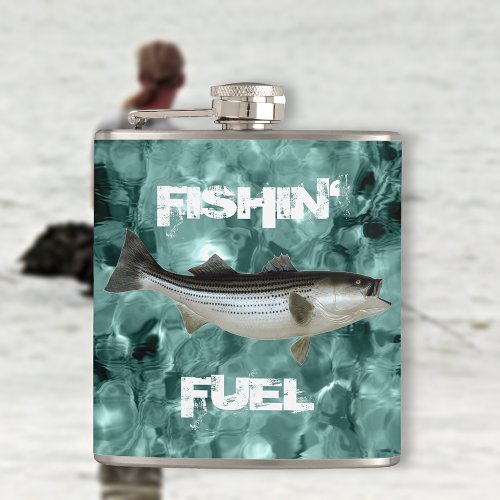 Fishing Fuel Striped Bass Icy Water Flask