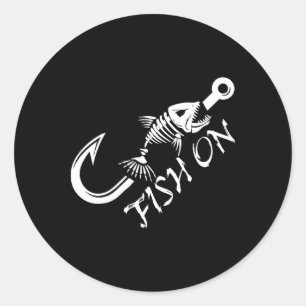Fishing Funny Fishermen Fathers Day Classic Round Sticker