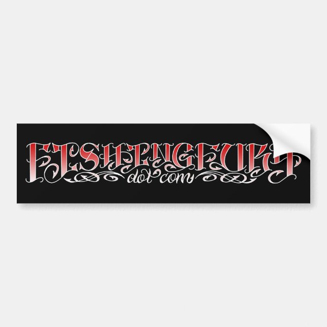 Fishing Fury Bumper Sticker (red) (Front)