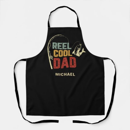 Fishing Gift for Dad with Name Apron