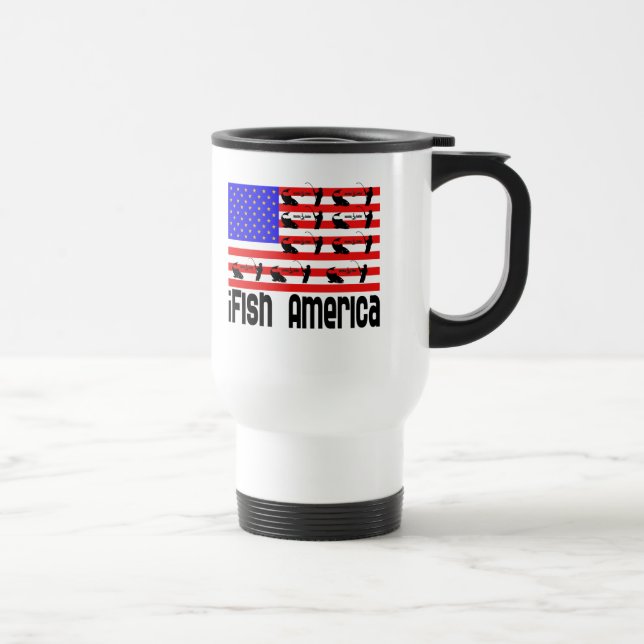 Fishing Gift iFish America Travel Mug (Right)