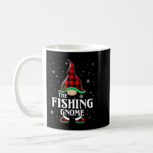 Fishing Gnome Buffalo Plaid Matching Family Christ Coffee Mug