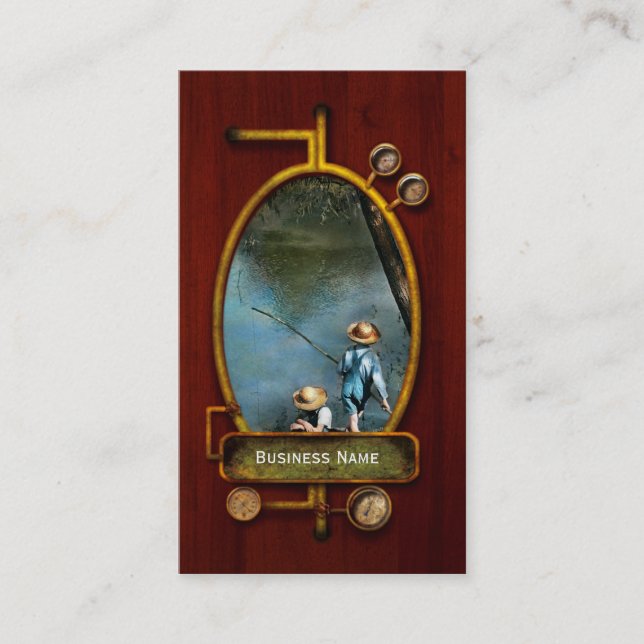 Fishing - Gone Fishin' - 1940 Business Card (Front)