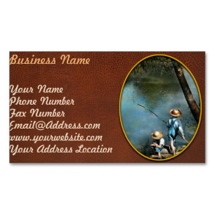 Fishing - Gone Fishin' - 1940 Business Card Magnet