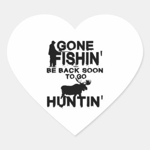 Fishing gone fishing rod fish fishing line heart sticker