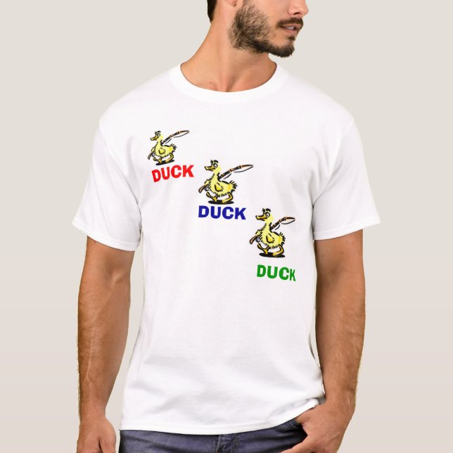 Fishing Goose, Fishing Goose, Fishing Goose, DU... T-Shirt (Front)