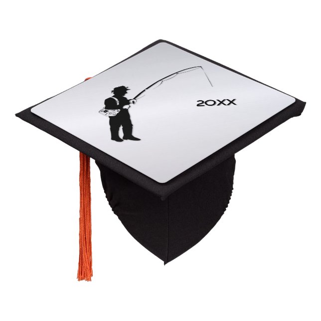 Fishing Graduation Cap Topper (Angled)
