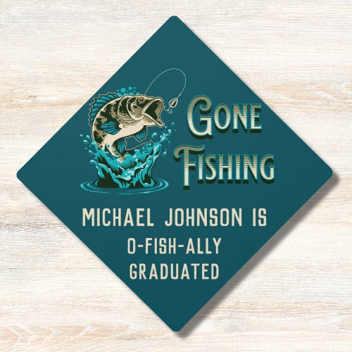 Fishing Graduation _ Gone Fishing Graduation Cap T