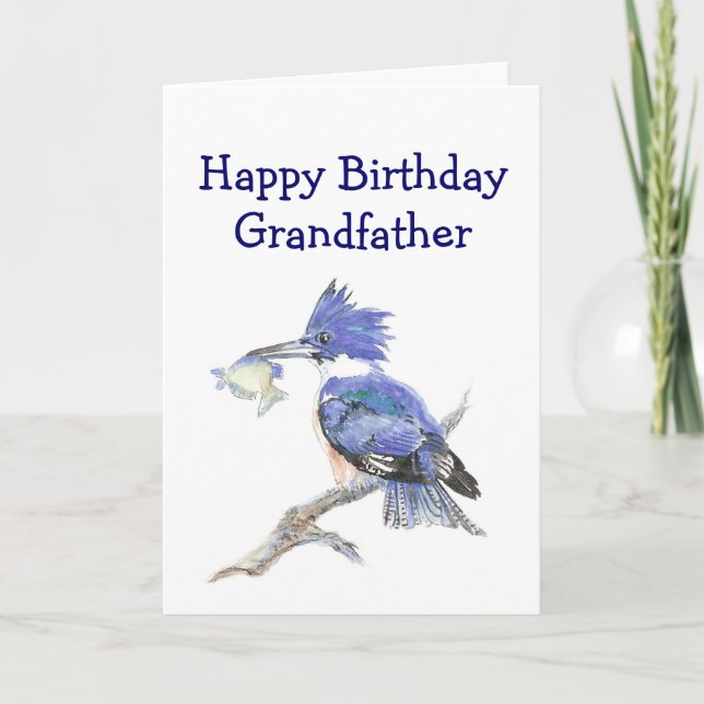 Fishing Grandfather  Birthday Humor The Kingfisher Card (Front)