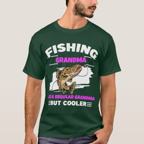 Fishing Grandma Fisherwoman Grandmother Fishing An T_Shirt