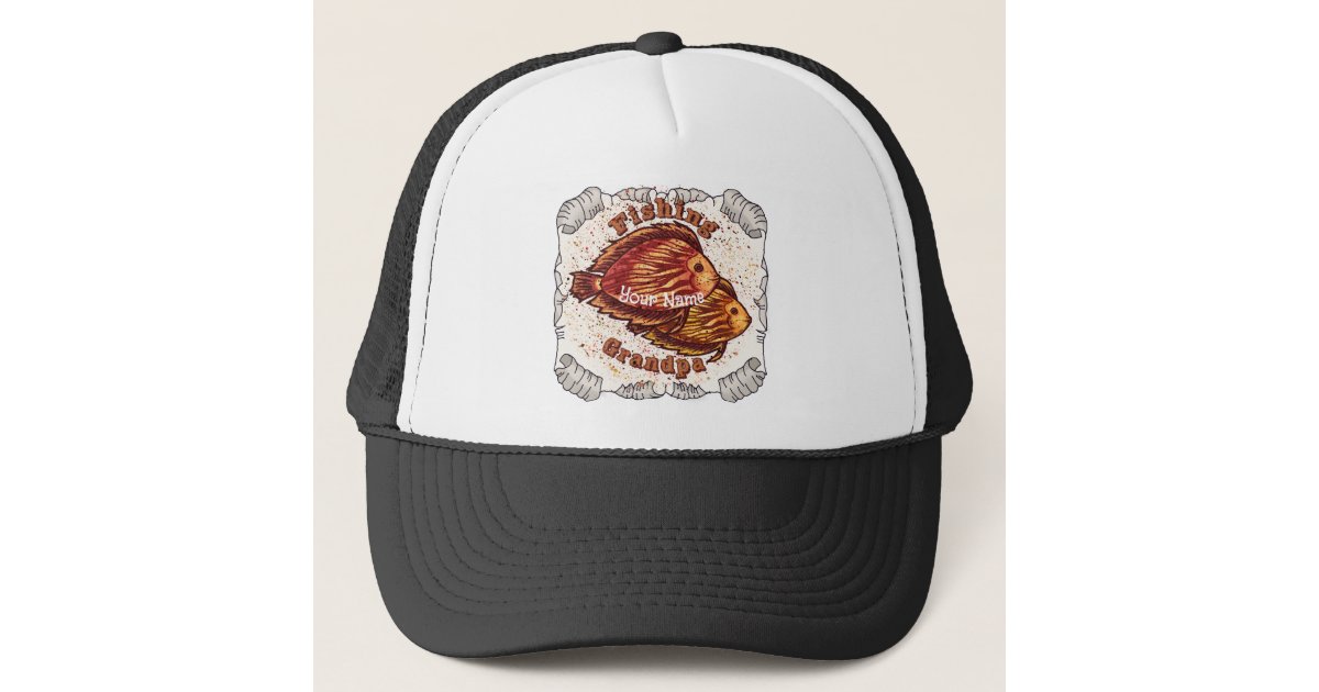 Grandpa's Fishing Hat Customi Personalized