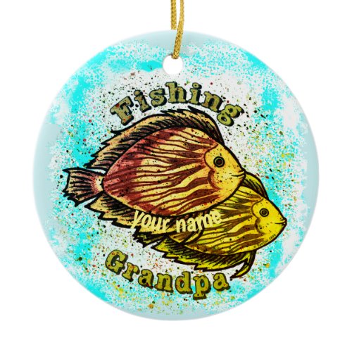 Fishing Grandpa  ornament