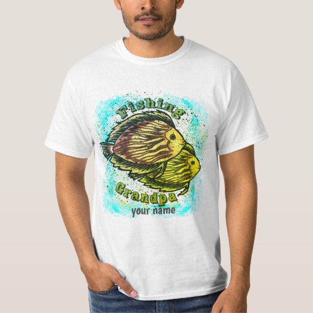 Fishing Grandpa  T-Shirt (Front)