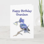 Fishing Grandson  Birthday Humor The Kingfisher Card<br><div class="desc">Know an avid fisherman in your life,  this is the perfect gift   Funny Birthday card for the Grandson who loves fishing and is the Kingfisher in your family,  or a sarcastic one for the Grandson who  couldn't catch a shoe</div>