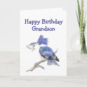 Fishing Grandson  Birthday Humor The Kingfisher Card