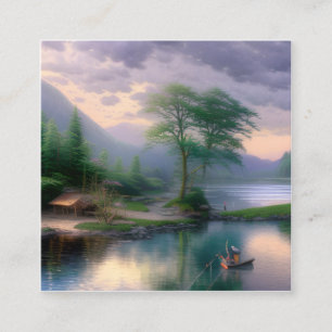 Fishing Graphic Square Business Card