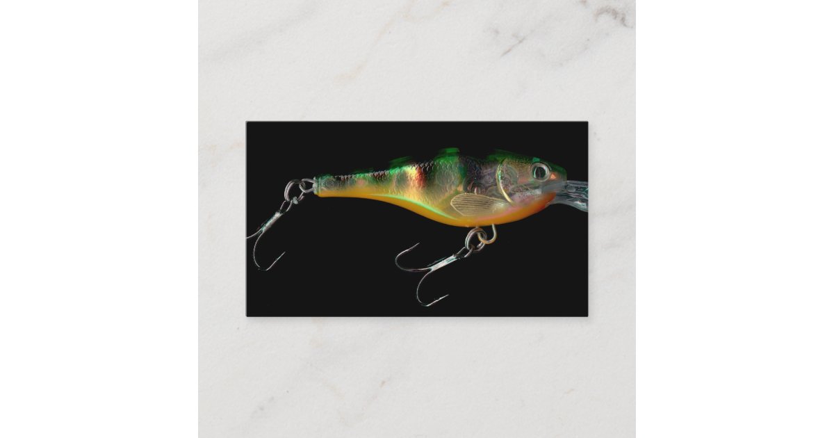 Fishing guide business cards bait shop lure photo Zazzle
