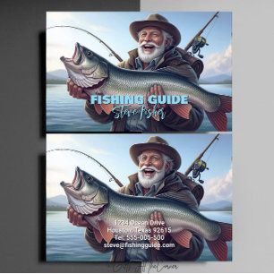 Fishing Guide Fisherman Fish Lake Ocean Business Card