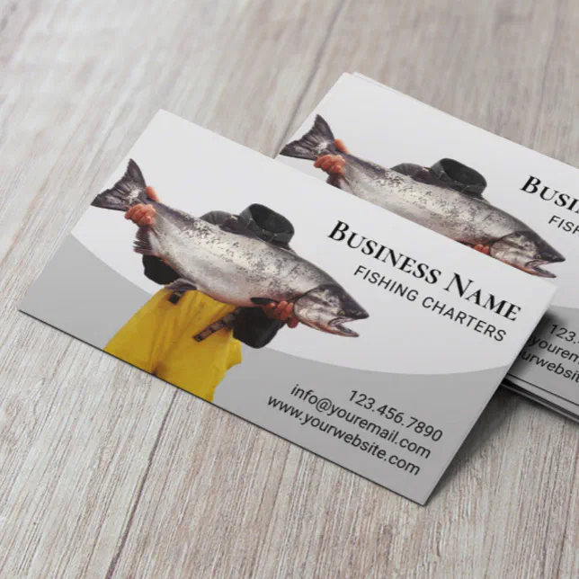 Fishing Guide Fishing Charters Fisherman Business Card | Zazzle