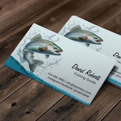 Fishing Guide Professional Fishing Charters Plain Business Card