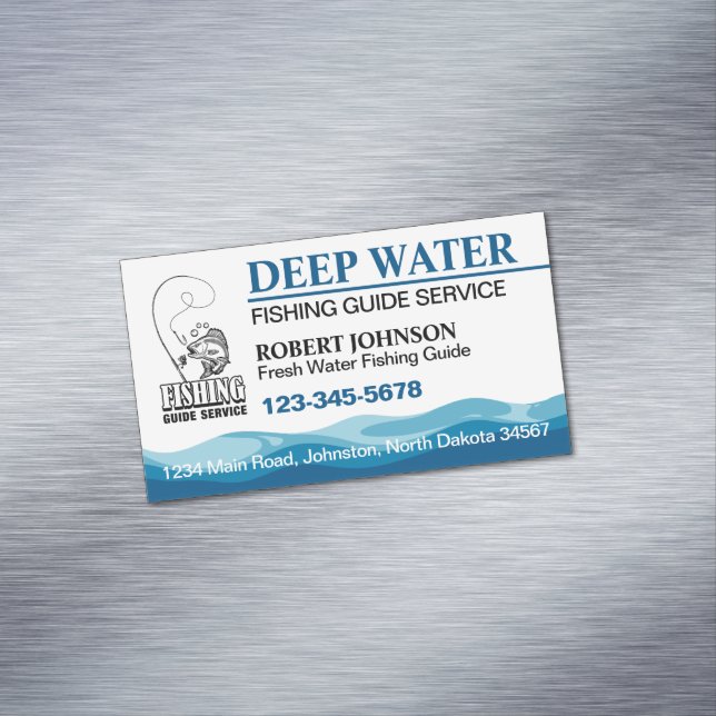 Fishing Guide Service Business Card Magnet (In Situ)