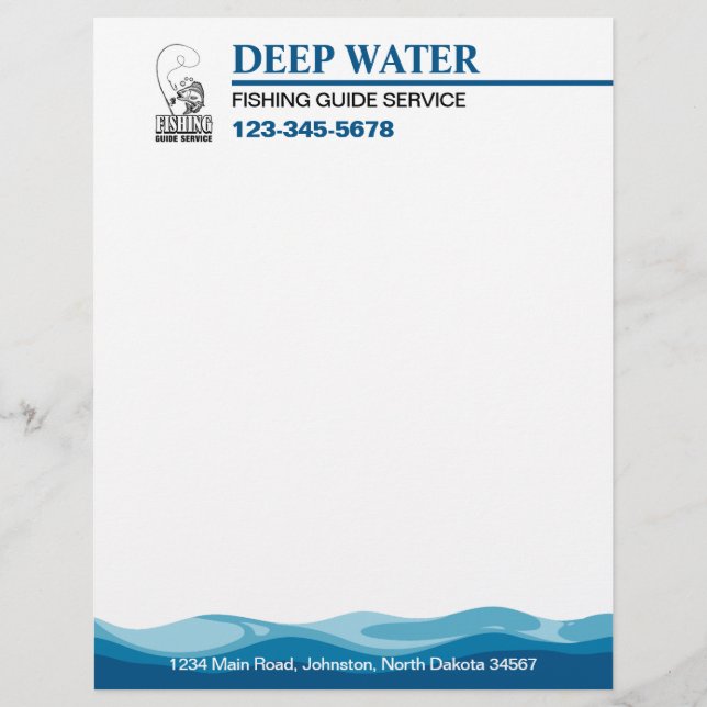 Fishing Guide Service Letterhead (Front)