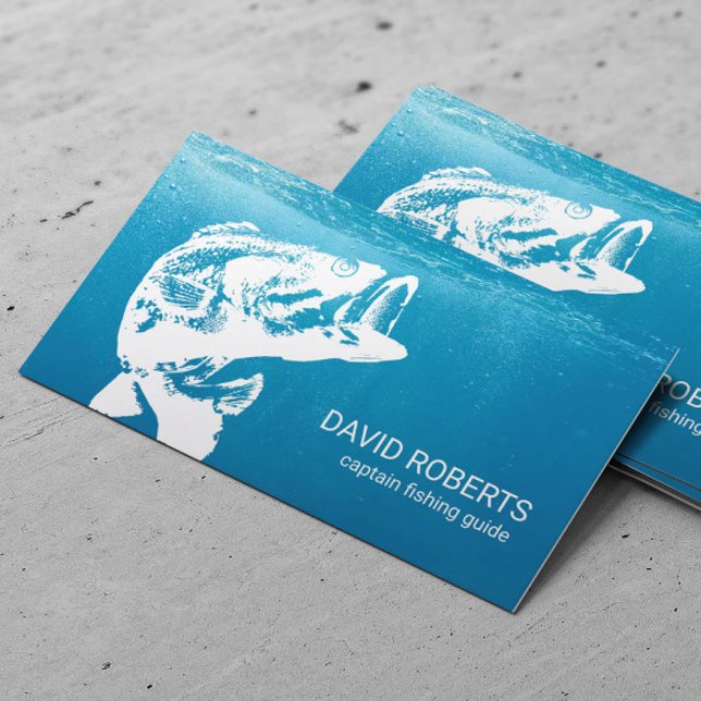 Fishing Guide Service Professional Fisherman Business Card (Creator Uploaded)