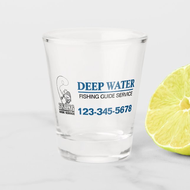 Fishing Guide Service Shot Glass (Front)
