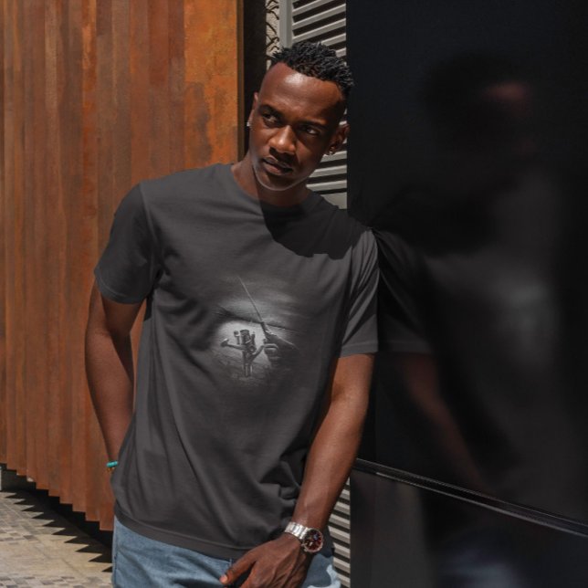 Fishing Hand With Reel Monochromatic  T-Shirt (Creator Uploaded)