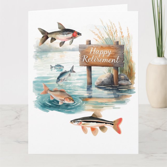 Fishing happy retirement for Anglers Card (Front)