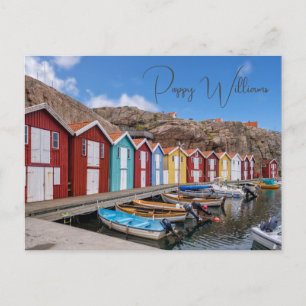 Fishing Harbor, Coastal Scenic Postcard