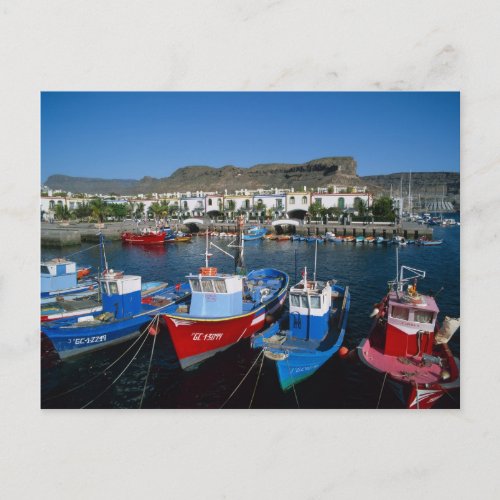 Fishing Harbor Puerto de Mogan Gran Canaria Postcard