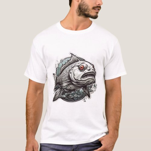 fishing hardcore strike fish T_Shirt