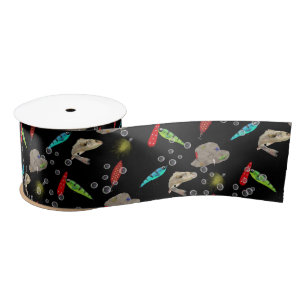 Fishing Hats and Lures with Bubbles Satin Ribbon
