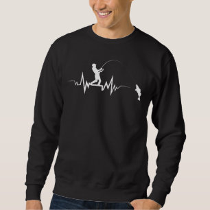Fishing Heartbeat Cool Beat design Great Gift For Sweatshirt