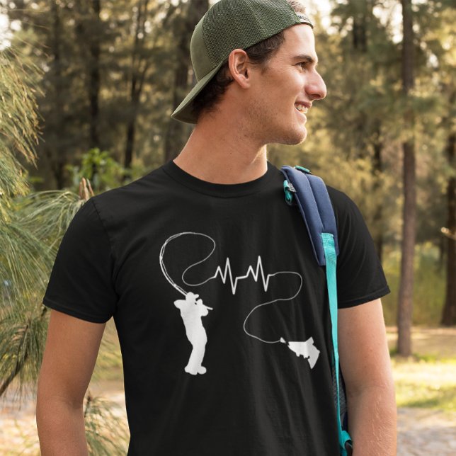 Fishing Heartbeat Fly Fishing Trout T-Shirt (Creator Uploaded)