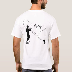 Fishing Heartbeat Trout Fly Fishing T-Shirt