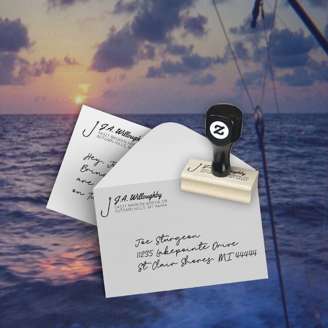 Fishing Hook Address Rubber Stamp (Creator Uploaded)