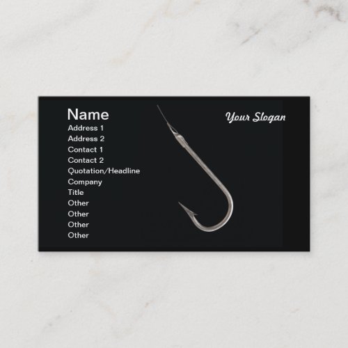 Fishing hook business card