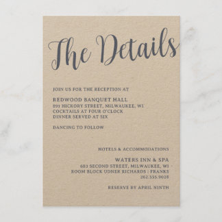Fishing Hook Wedding Rings Enclosure Card Kraft