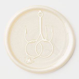 Fishing Hook Wedding Rings Wax Seal Sticker