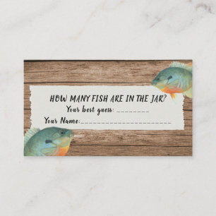 Fishing How Many Fishing Baby Shower Game Card