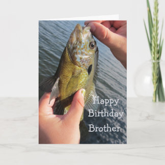 Fishing Humor Brother Birthday Fisherman Card