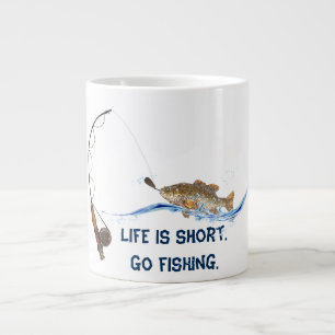 fishing humor large coffee mug