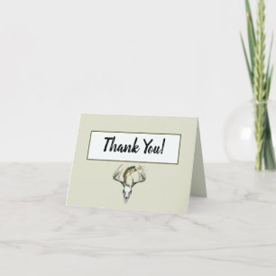 Fishing Hunting Letterpress Thank You Card