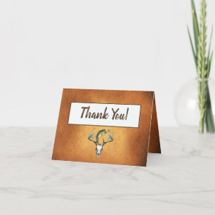 Fishing Hunting Letterpress Thank You Card