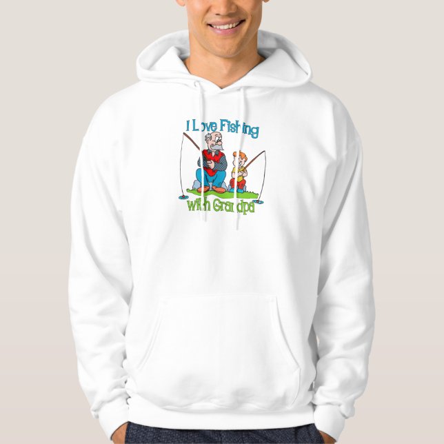Fishing - I Love Fishing with Grandpa Hoodie (Front)
