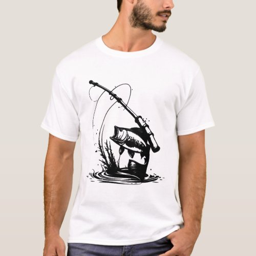 Fishing Icon Fish Fishing T_Shirt