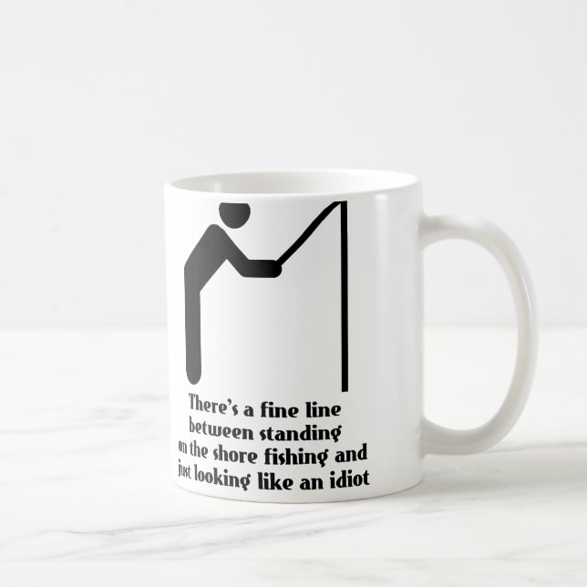 Fishing Idiot Funny Mug Humor (Right)